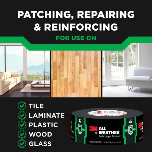 3M All Weather Duct Tape - UV & Water Resistant | 1.88 In x 40 Yd Roll for Outdoor Repairs
