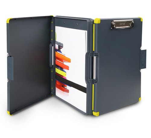 Dexas Duo Clipcase Dual Sided Storage Case and Organizer, Yellow