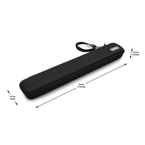 Magerdy Fields Conducting Baton Case - Holds 2 Conductor Batons up to 16 inches - with Carrying Strap and 2 Metal Bookmarks - Adjustable Supports - Conductor Sticks - mollard baton conductor wand case