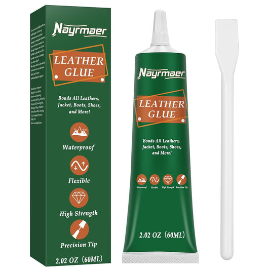 Skiennix Leather Glue - 60g Permanent Clear Adhesive for Bonding Leather to Various Materials
