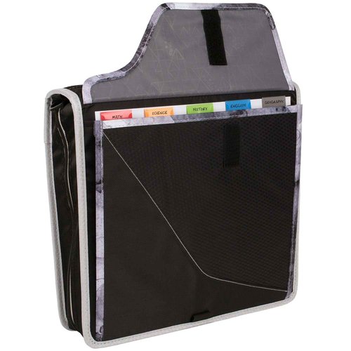 Five Star Zipper Binder, 3 Inch 3-Ring Binder, Expandable Plus Removable Padded Device Case and Expanding File, 700 Sheet Capacity, Includes Multi-Use Strap, Black/Gray (29296IT8) (Pack of 2)