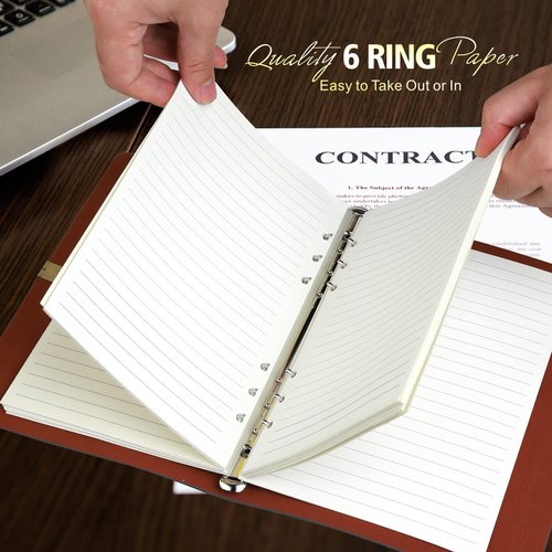 Purture A5 Paper, Planner Inserts for A5 Binder, Lined Paper Refill for Binder Planner Notebook Journal, 140 Sheets/280 Pages