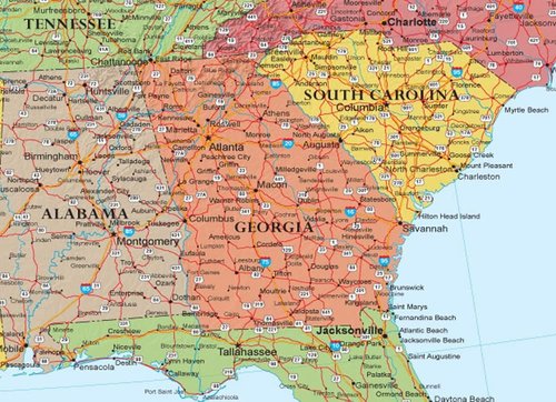 Classic Elite Wall Map Mural Poster - 24x36 USA Laminated Design for Home or Office