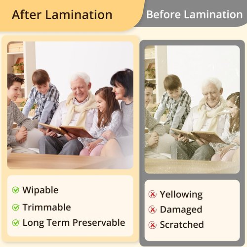 HTVRONT Thermal Laminating Pouches - 200 Pack Laminating Sheets (5 Mil, 9"x11.5") | Wrinkle & Bubble-Free Protection for Photos & Documents