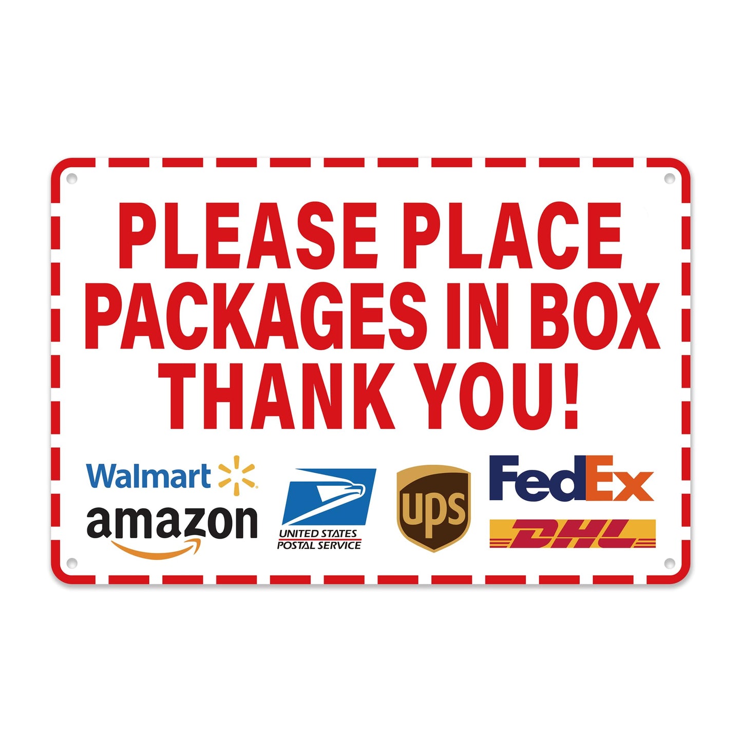 Please Leave Packages and Deliveries Here Sign，Self-Adhesive Weatherproof and Anti-fading Deliver All Packages to Front Door Sign, Please Place Packages in Box for Home, Office, Shop, Box, Door
