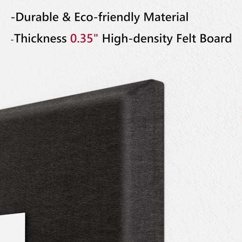 Neatsure Large Cork Board - 48" x 36" Bulletin Board with 12 Felt Tile Panels | Black Tack Board for Office