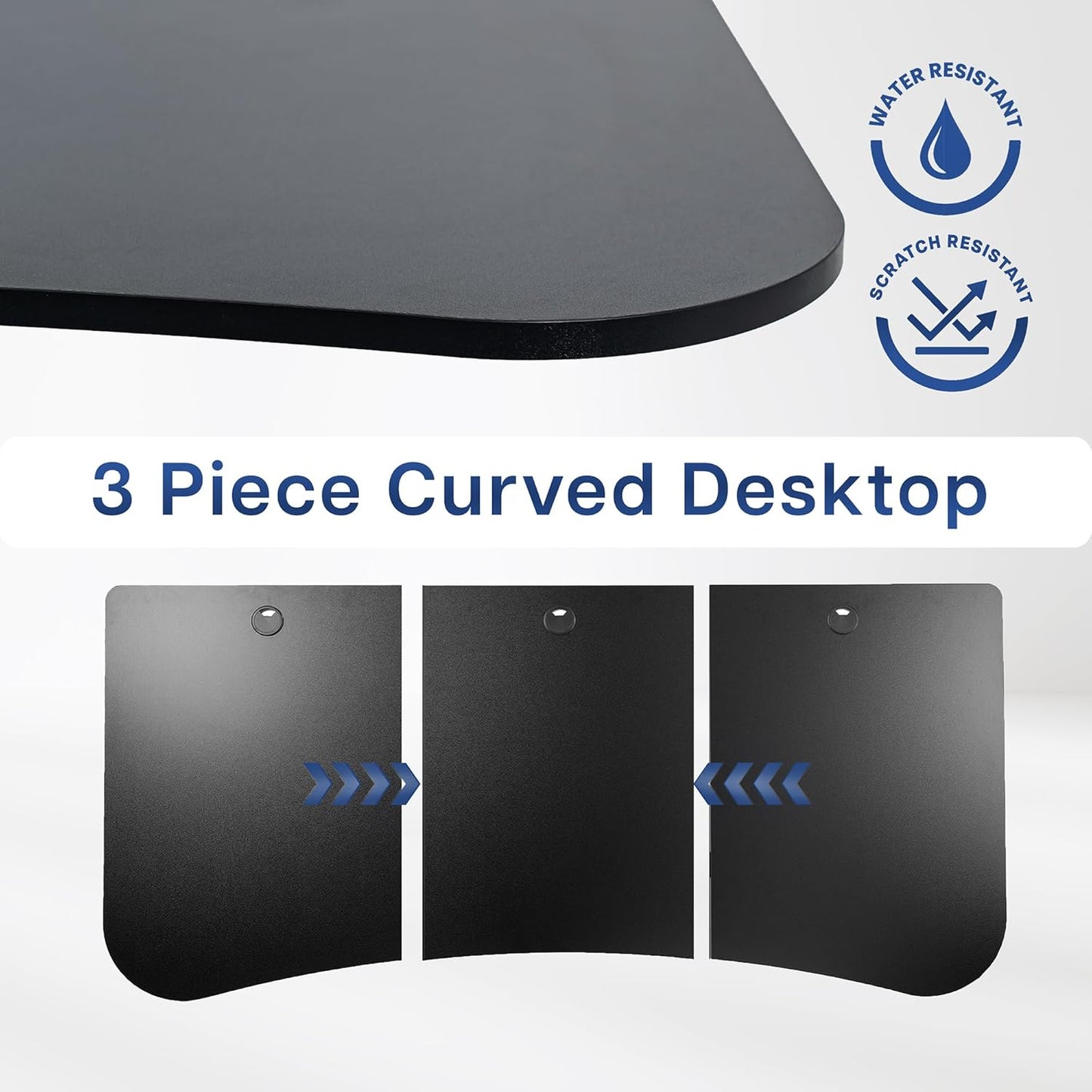 VIVO Universal Table Top - 63 x 32 Inch Black Desktop for Height Adjustable Desks | Home & Office Use