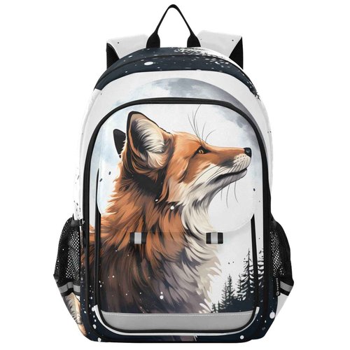 FUQIUMI Laptop Backpack Fashion Travel Backpack for Women Men Fox in Forest School Backpack for Teens Boys Girls,Water Resistant & Lightweight