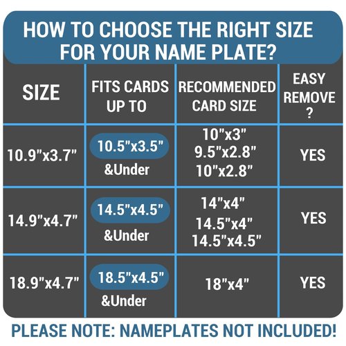 40 PCS Nameplate Pocket, 14.9" x 4.7" Adhesive Desk Name Tag Sleeves Easy Remove Nameplates Holder, Thicken Clear Scratch Proof Name Tag Pockets for Classroom Desk