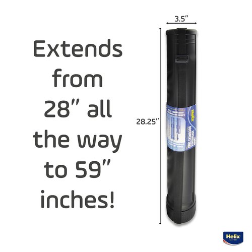 Helix - Large Expanding Document Tube - Water and Light Resistant - 3in Diameter - 24-40 Inches Extendable Length