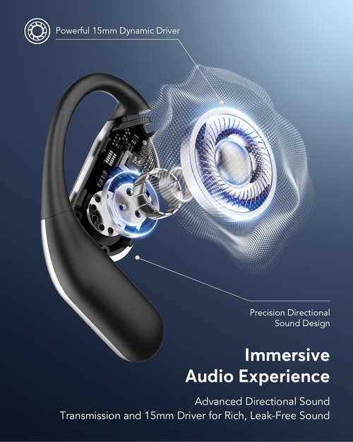 AI Translation Earbuds: Real-Time 144 Languages Translator Earphones, Audifonos Traductores Inglés Español, Bluetooth 5.4, OWS Open Ear & LCD Touch, Ideal for Travelers, Business & Language Learners