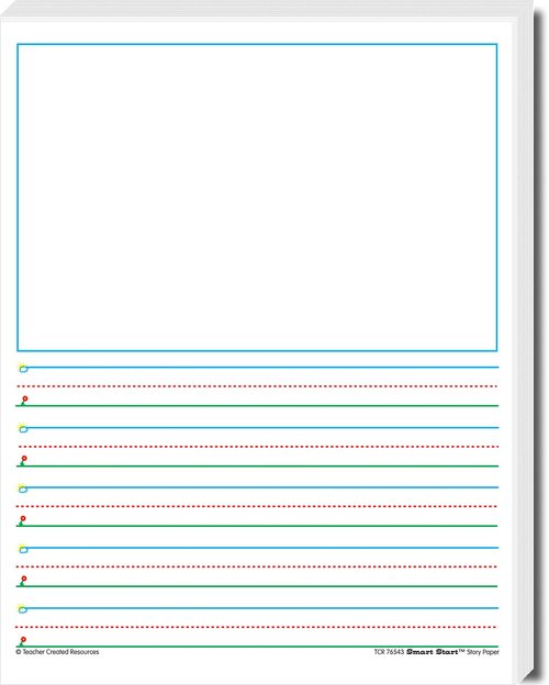 Teacher Created Resources 76543 Smart Start 42737 Story Paper: 360 sheets, White