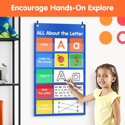 Auchq Letter of The Day Pocket Chart - Engaging Learning Tool for Kids | All About Letters
