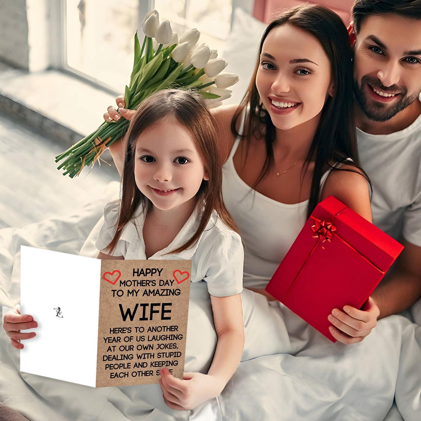 Ziwenhu Rude Wife Mother's Day Card from Husband, Funny Mothers Day Gifts Idea for Wife,Humor Mother's Day Card for Women,Unique Gifts for Mothers Day