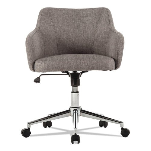 Alera Captain Series Mid-Back Chair, Gray Tweed