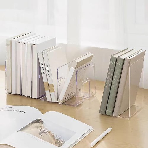 Yuixoseu Purse Organizer for Closet, Clear Acrylic File Organizer, Desk File Holder for Book, Document, Envelopes, Binder, Mail, Handbag (2Pcs)