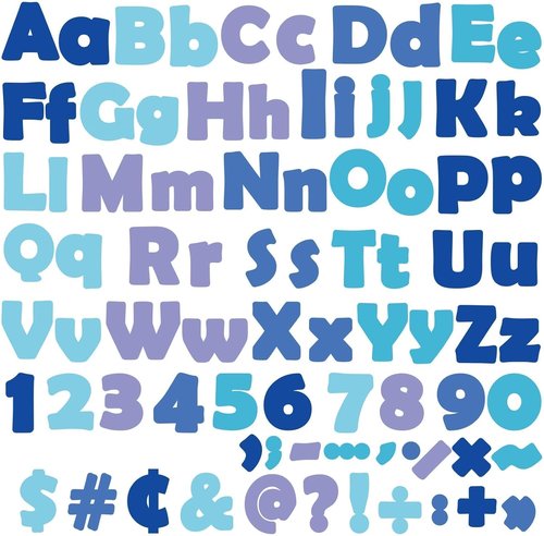 Skiennix 260 PCS Bulletin Board Letters - Blue Ocean Under The Sea Classroom Decor Set