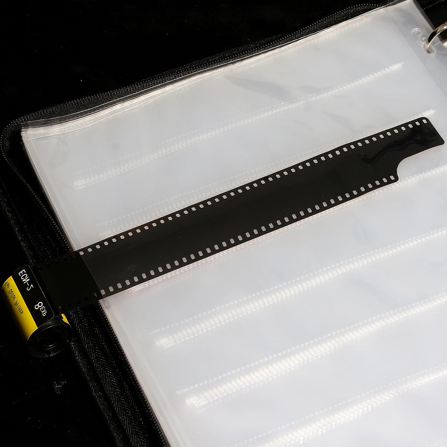 100 Pcs 35mm Film Negative Sleeves Film Negative Storage Presentation Materials 35mm Size Negative Pages Holds Seven Strips of Six Frames Help You Collect and Organize Film
