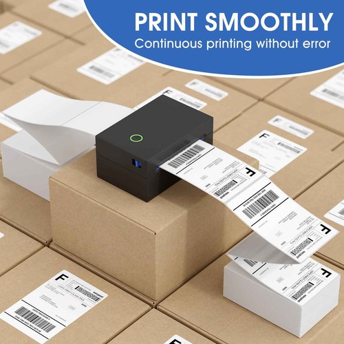 MaxGear 4" x 6" Direct Thermal Labels, 4000 Fanfold Labels, for Shipping & Mailing, Perforated White, Commercial Grade with Permanent Adhesive, Compatible with Most Thermal Printers,8 Stack