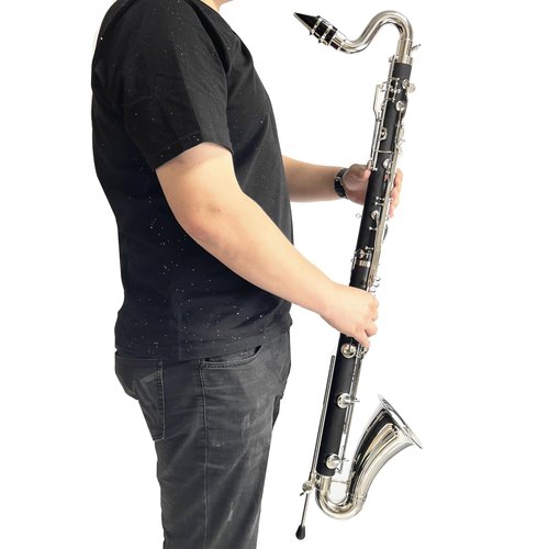 Bass Clarinet Professional Clarinet LOWE Bb Tune Silver Plated Keys ABS