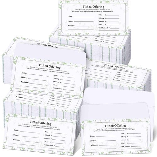 Woanger 1500 Count Church Tithes and Offering Envelopes Bulk Donation Bill Size Blank Envelopes for Religious Occasions Church Supplies Checks Offering