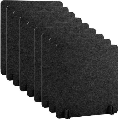9 Pack Desk Divider-24 x 24" Acoustic Desk Dividers for Students-Durable Felt Desk Privacy Panel Set-Freestanding Desk Divider with Noise-reducing Design with 4 Support Feet for Office or Home Use