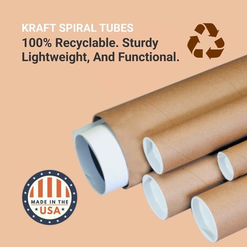 AVIDITI Shipping Tubes 4"L x 36"W, 12-Pack | Heavy Duty Cardboard Mailing Tube for Packing, Shipping and Mailing 436