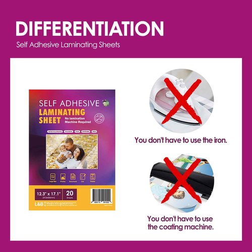 Menu Size 20 Sheets +Letter Size 20 Sheets - HA SHI 2 Self Laminating