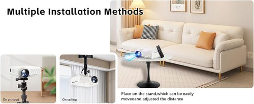E1 Mini Projector - 1080P Native Resolution | 120 ANSI Lumens | Compact 4.1 Inch LCD Home Theater