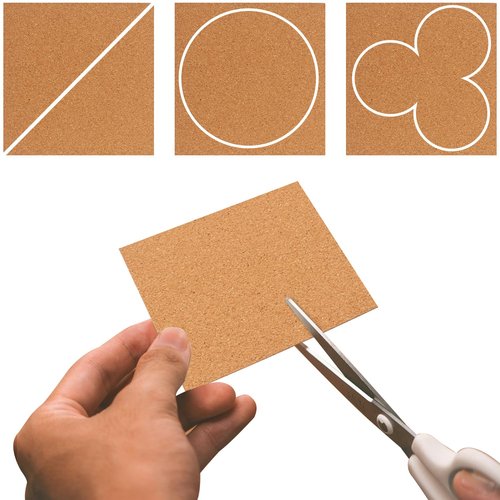 GNIEMCKIN 100 Pack Self Adhesive Cork Squares, 6 x 6 Inches Cork Backing for Coasters, Cork Squares for DIY Crafts and Coasters, Natural Soft Wood with Strong Adhesion Backing, 2 mm Thick