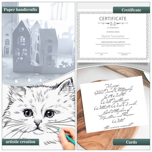 Yizhet 200 Sheets Card Stock Printer Paper 8.5 x 11, Bright White Cardstock 65lb/176gsm, for Office Printing, Invitations, Crafting, DIY Cards