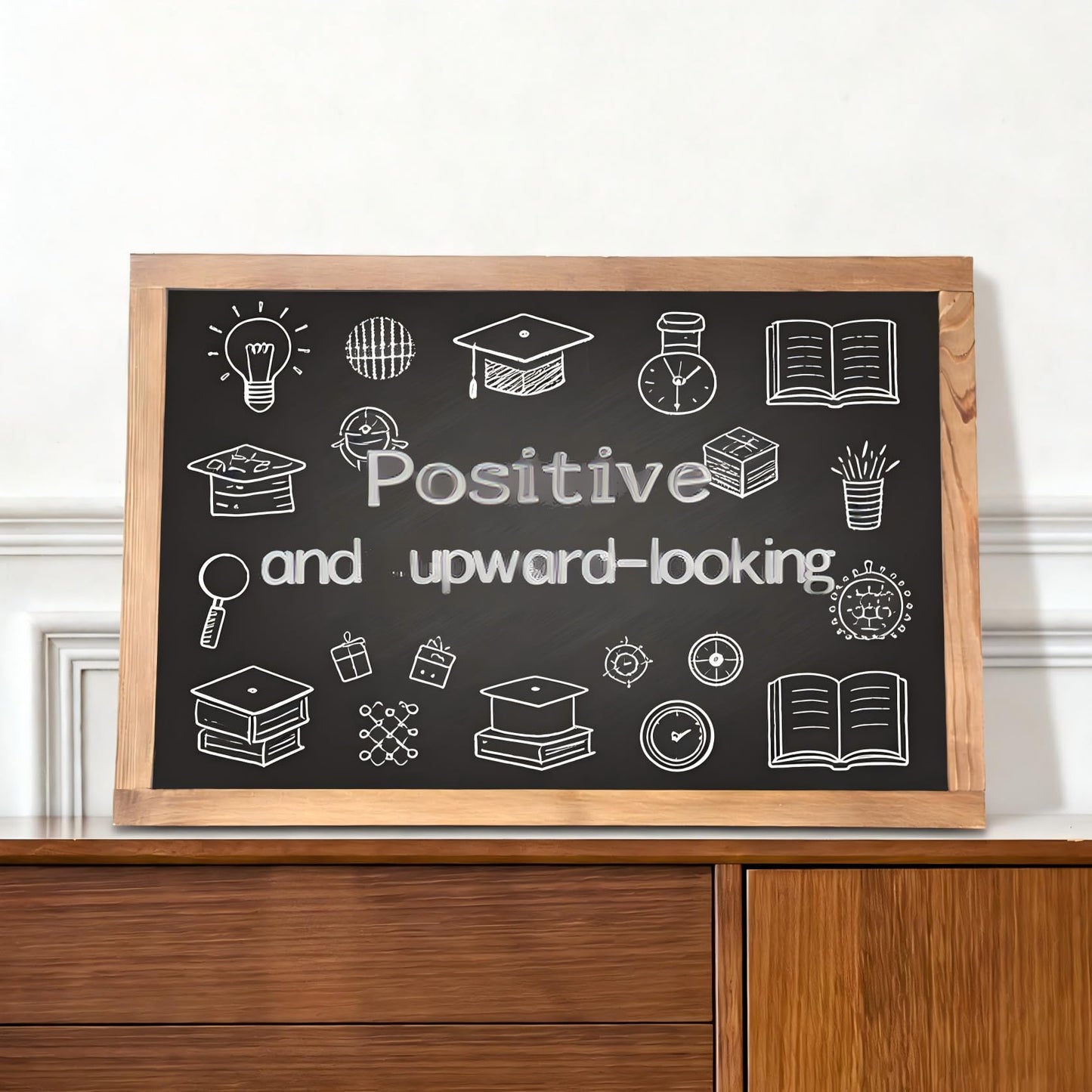 Magnetic Chalkboard for Wall Rustic Wood Framed Decorative Blackboard Sign Hanging Chalkboard for Home, Office, Restaurant 16" x 24"