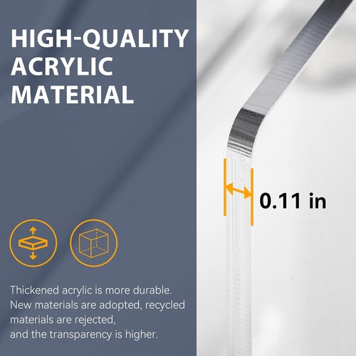 Skiennix Acrylic Mail Holder - Clear Vertical Letter Organizer for Desk | Lightweight Envelope Sorter