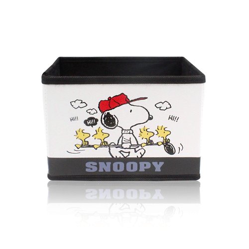 Finex White Dog PU Leather Collapsible Foldable Storage Organizer Box for Table Desk Office Accessories Pencil Pen Remote Contol Holder - Random
