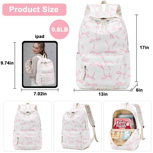 Bluboon Teens Backpack Set Girls School Backpack Lunch Box Pencil Bags Student Bookbags 3 in 1