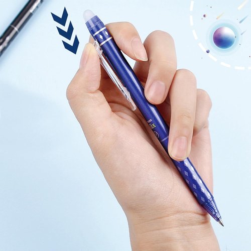 MOZXIRZ Erasable Gel Ink Retractable Pens - 0.5mm Fine Point, Smooth Black Ink for All Ages