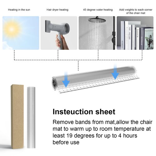 Heavy Duty Chair Mat for Carpet,46"x60" Office Floor Mat for Carpeted Floors,Under Desk Mat for Low Pile Carpet,Mat for Office Chair on Carpet