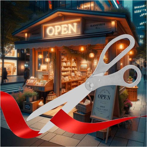 25" Giant Ribbon Cutting Scissors Silver — Heavy Duty Extra Large Grand Opening Ribbon Cutting Ceremony Scissors for Grand Openings Inaugurations Ceremonies & Special Events