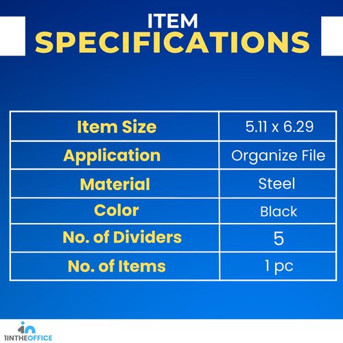 1InTheOffice 5 Compartment Wire Mesh Accessory Holder, Mesh Desk Organizer, Organizer for Desk, Matte Black, 1 Pack