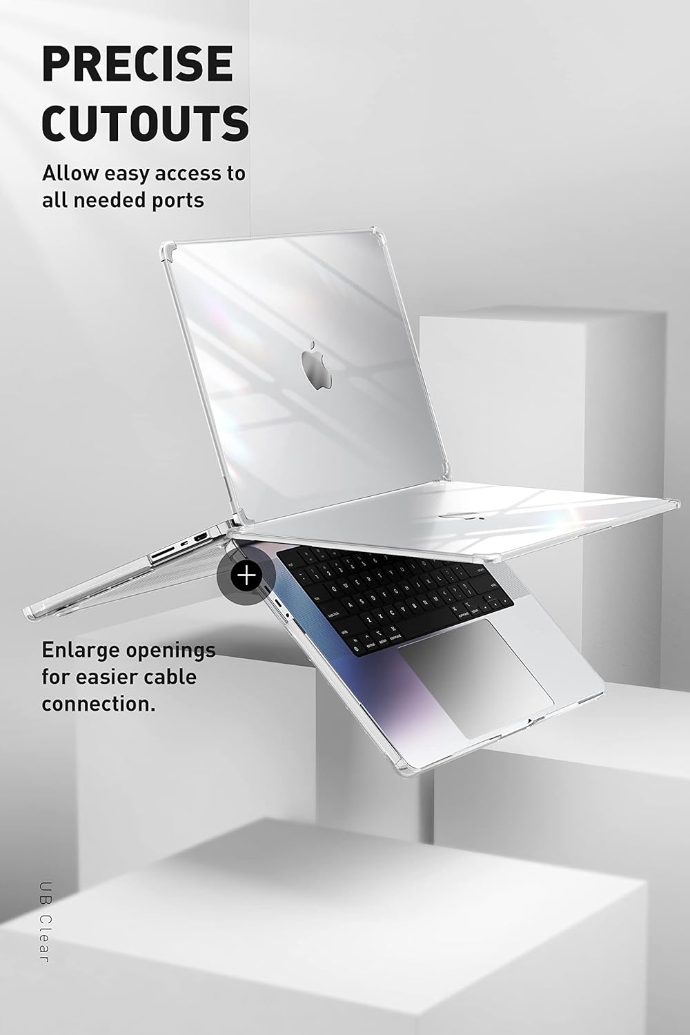 SUPCASE MacBook Pro 14 Inch Case | Anti-Scratch Slim Transparent Cover for 2021-2026 Models