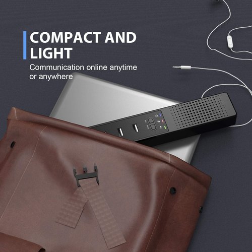 Cykvis 3 in 1 USB Computer Speaker with Microphone, PC Laptop Desktop Conference Speaker with Mic for Smart Home Office and Online Study，360 Degree Enhanced Voice Pickup, Noise Reduction (Classic)