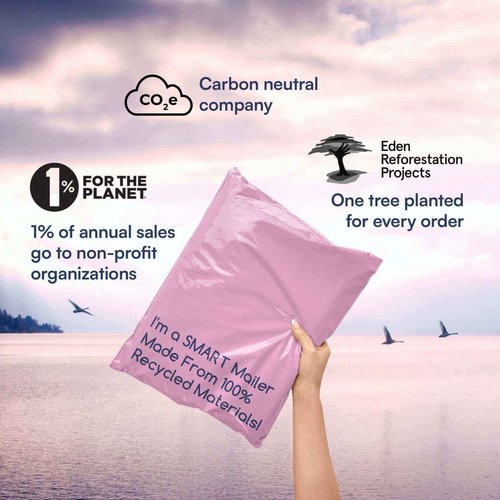 300 Count, 10x13 inch 100% Recycled Poly Mailers Eco Friendly Packaging Envelopes Supplies Mailing Bags 2.5 Mil Thick - SMART Mailer