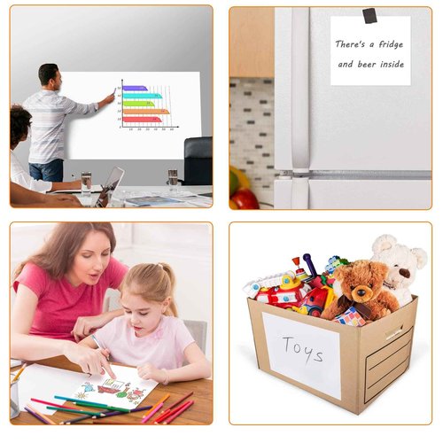 Nortix Whiteboard Wallpaper, Whiteboard Contact Paper, White Board Sticker, Stain-Proof, Super Sticky Peel and Stick Dry Erase Roll for School/Office/Home, 1.45x11ft (2)