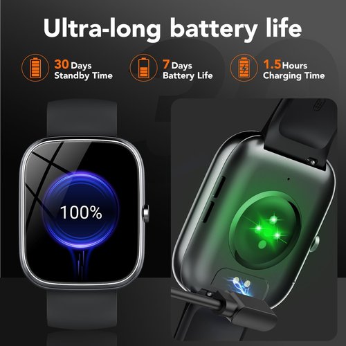 Smart Watch for Men Women (Answer/Make Calls), 1.91" HD Smartwatch with Heart Rate Monitor Sleep Monitor, IP68 Waterproof, 115+ Sports Activity Trackers with Pedometer, Fitness Watch for Android/iOS