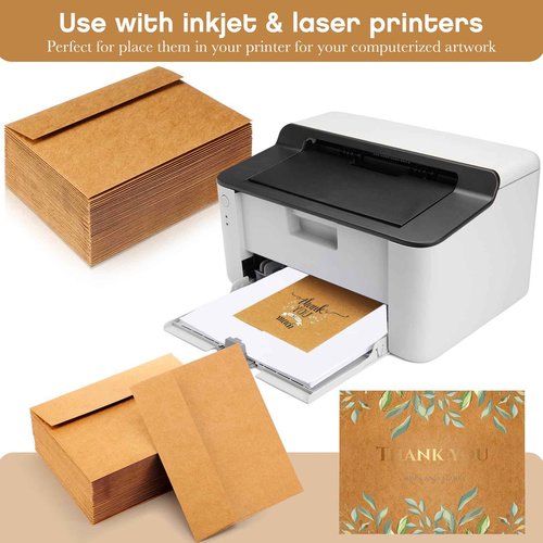 Fainne 800 Pack Brown Envelopes Bulk, Kraft Envelopes for Invitation, 120 GSM Gift Card for Office, Gift, Party, Baby Shower, Wedding (A2 5.75 x 4.375")