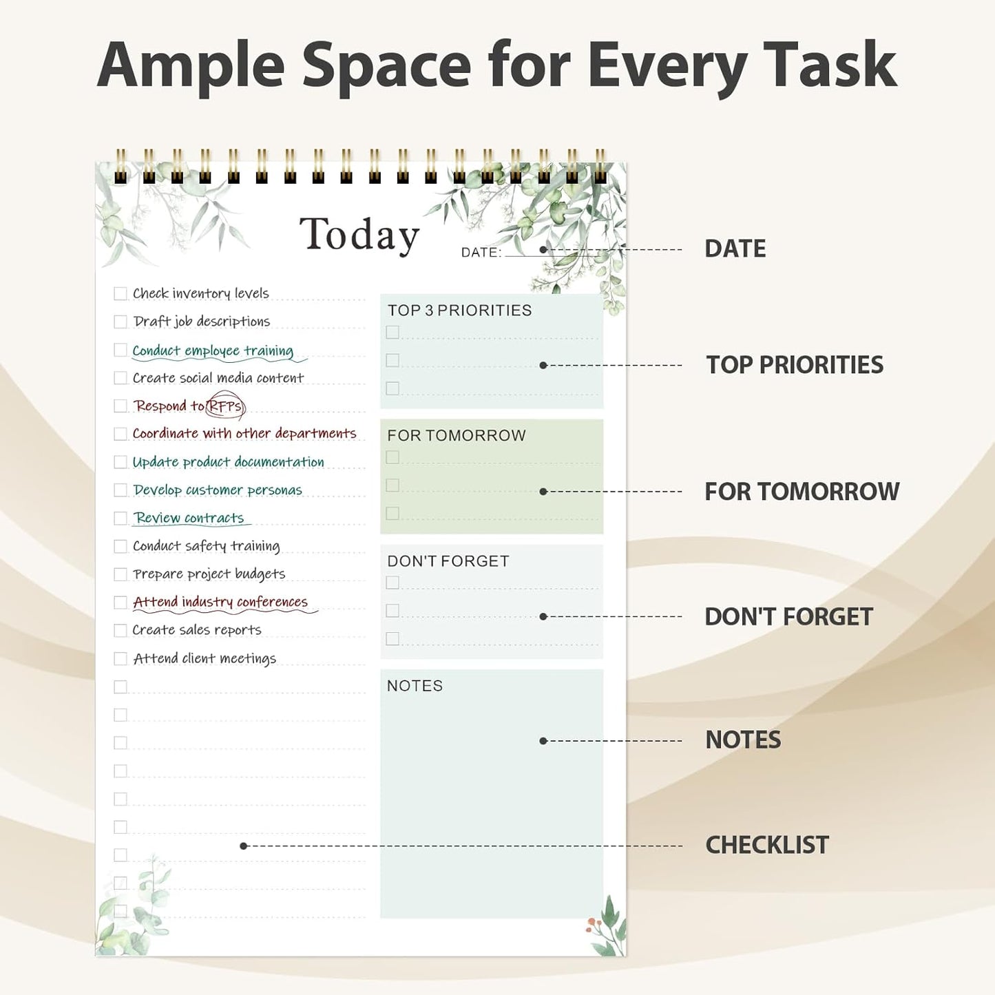 Weekly To-Do List Notepad by [Brand Name] - Undated Planner with 52 Sheets (6.5''x8.9'') for Home, School & Work