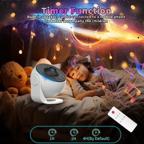 FLEVO Galaxy Projector - Realistic Starry Sky Night Light with 13 HD Discs | Bluetooth Version for Kids' Rooms