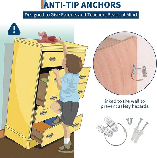 Garvee Kids Coat Locker - 5-Section Design with 10 Cubbies, Smooth Wood Surface & 4 Casters for Easy Mobility