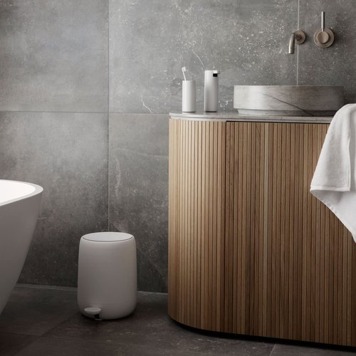 Blomus SONO Pedal Bin Wastebasket 5Liter/1.3Gallon Tan Soft Close