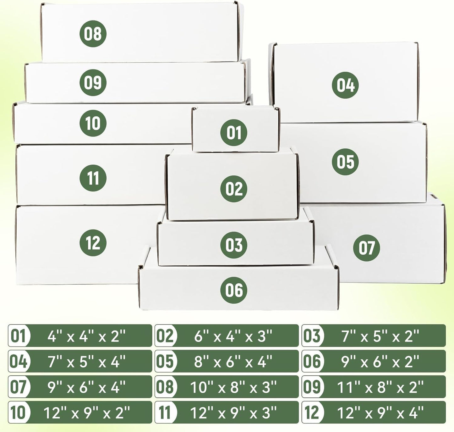 Small Shipping Boxes - 25 Pack White Corrugated Cardboard | 6"x4"x2" for Business & Mailing